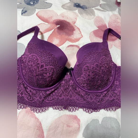 NWT Victoria Secret Lined Demi Buste Double Convertible Straps Lace Bra Size 34D - Picture 2 of 10